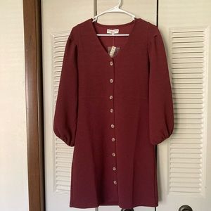 Texture and Thread balloon sleeve dress
